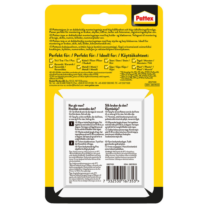 Montagetejp No More Nails 19 mm x 1,5 m Pattex